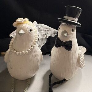 Wedding Bird Figurines with Accessories